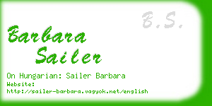 barbara sailer business card